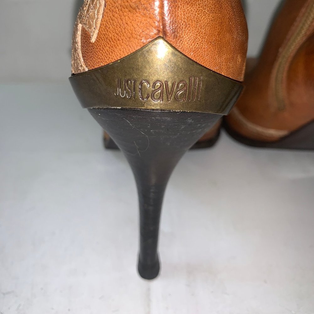 Just Cavalli Python-Effect And Leather Ankle Boots - image 5